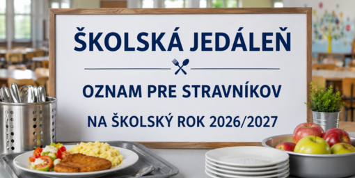 Oznam školskej jedálne